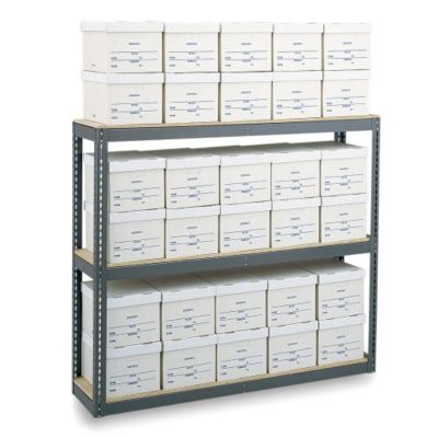 Edsal Record Storage - 69X17x84" - Without Decking - Gray