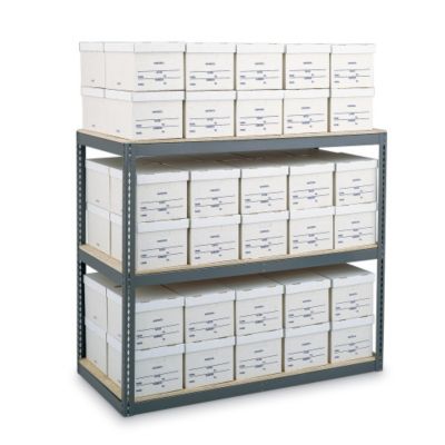 Edsal Record Storage - 69X33x60" - Particleboard Decking - Gray