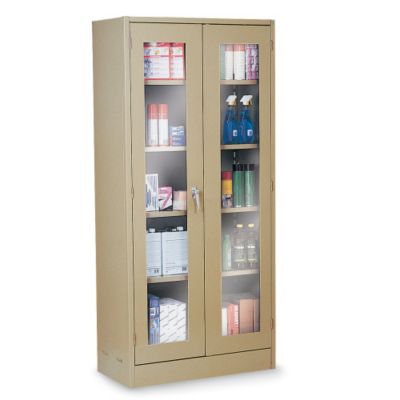 Edsal Clear-View Cabinet - 36X24x78" - Set-Up - Tan