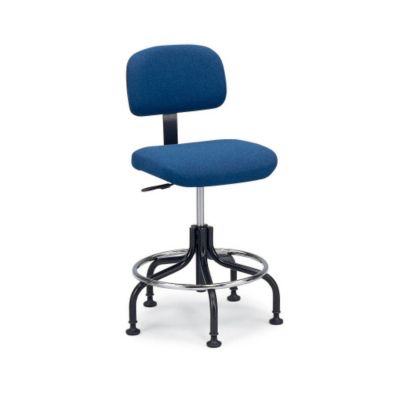 Bevco Continuous-Use Stool - 25-30" Seat Height - Blue Fabric