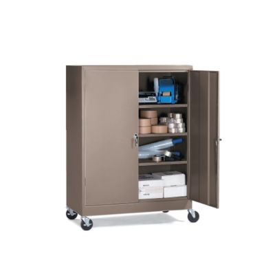 Atlantic Metal Mobile Storage Cabinet - 46X24x66" - All-Welded - Putty