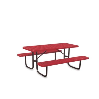 Thermoplastic Coated Steel Picnic Table 6’l Heavy Duty Blue Lander