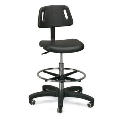 Relius Solutions Contemporary Polyurethane Seating - Chair - 16-21" Seat Height - Floor Pods - Black