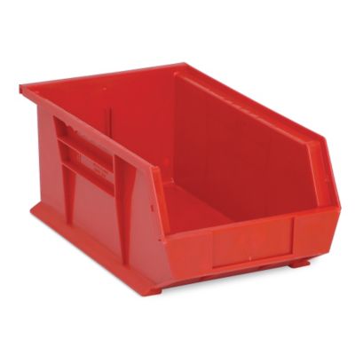 Quantum Ultra Poly Bins - 8-1/4 X13-5/8 X6" - Red - Lot of 12