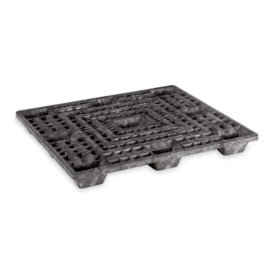 Orbis Heavy-Duty Structural Foam Pallets - Recycled, Recyclable - With Lip - Black