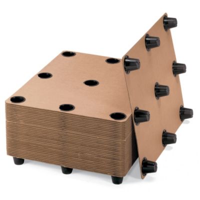 Protecta-Pack Systems Corrugated Pallets - 9 Legs - Brown - Lot of 10
