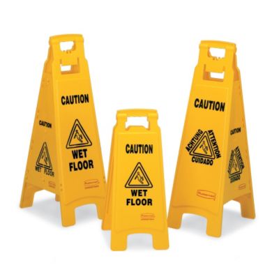Rubbermaid Floor Sign - Caution Wet Floor - English - 25