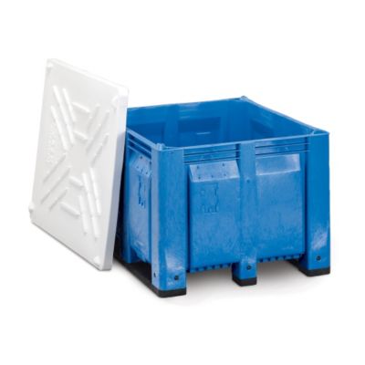 Decade/Dolav Bulk Containers - 48"Wx40"Lx35"H Bulk Container With 5" Nylon Casters On 40" Ends - Blue
