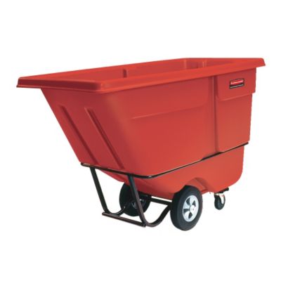 Rubbermaid Sanitary Tilt Trucks - 28"Wx60-1/2"Dx38-5/8"H - 850-Lb. Capacity - Red