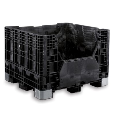 Buckhorn Extra-Heavy-Duty Collapsible Bulk Containers - 48"Wx45"Lx25"H - Black