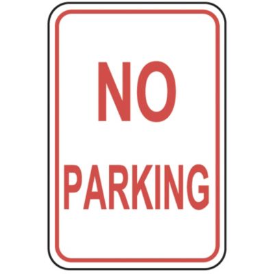 Tapco Traffic Sign - Hip Grade - No Parking - Red/White - 12x18"