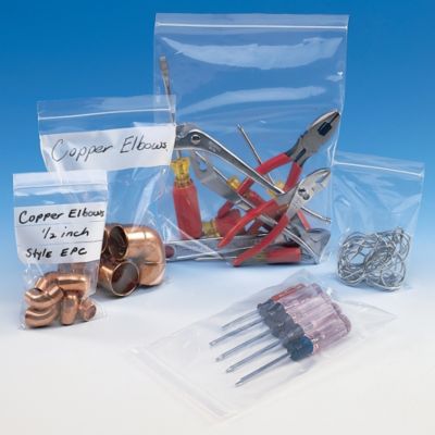 Self-Seal Bags With Labeling Block - 2X3" - 2 Mil - Clear