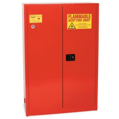 Eagle Paints, Inks, And Class Iii Combustibles Safety Cabinet - 43X18x65" - 60-Gallon Capacity - Self-Closing Sliding Door - Yellow - Yellow