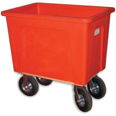 Wesco Box Trucks - 8" Pneumatic Casters - 21"Wx32"Dx25"H - Red