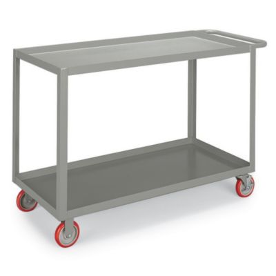 Little Giant Welded Service Trucks - 36"Wx24"D Shelf - 2 Shelves - 1-1/2" Lip On Top Shelf