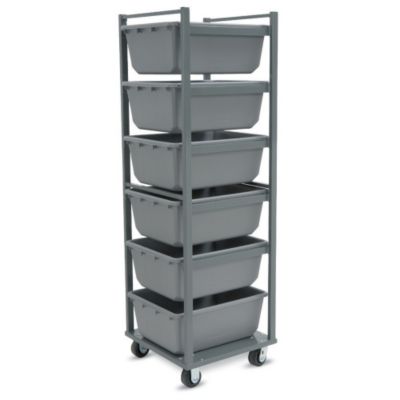 Akro-Mils Akro-Tub Mobile Rack - 24X24x73" - Gray