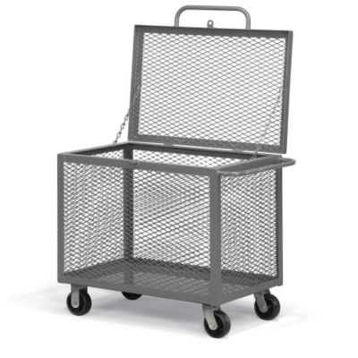 Akro-Mils Expanded Metal Security Box Trucks - With Mesh Hinged Lid - 36"Wx24"Dx31-1/2"H
