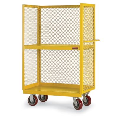 Relius Solutions 3-Sided All-Welded Trucks - 48"Wx24"D Shelf - 2 Shelves - Red