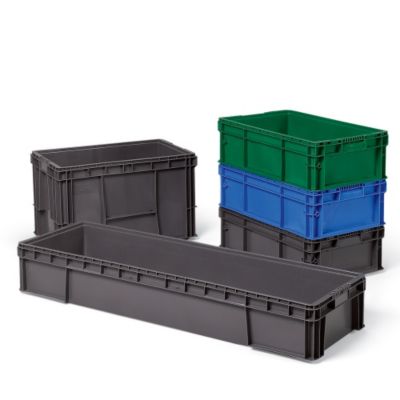 Buckhorn Straight-Wall Container - 48X15x7-1/2" - Dark Gray