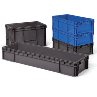 Buckhorn Straight-Wall Container - 24X15x5-1/2" - Dark Blue