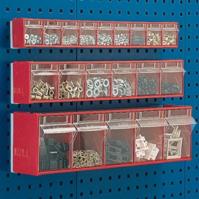 Bott Tip-Out Bins - 23-5/8 X2-1/2 X3-1/8" - (9) 2-3/16 X1-3/4 X2-1/2" Bins