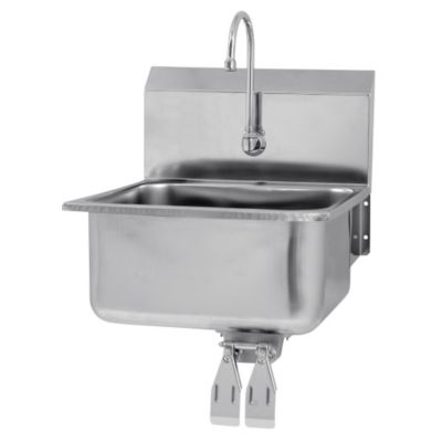 Columbia Products Stainless Steel Sinks - 21X20x19-1/2" - Wall Mount - Pedal