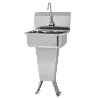 Columbia Products Stainless Steel Sinks - 19X18x41-1/2" - Floor Pedestal Mount - Ac Electric Sensor