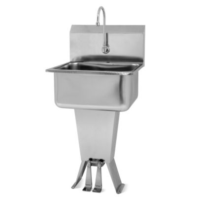 Columbia Products Stainless Steel Sinks - 21X20x41-1/2" - Floor Pedestal Mount - Pedal