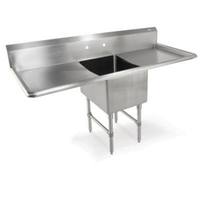 John Boos Stainless Steel Sinks With Drain Boards - 24"Lx24"W Bowl - 2 Sinks