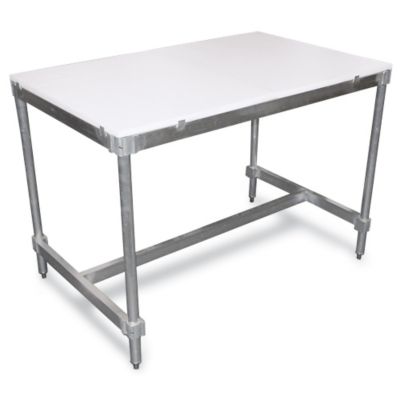 Prairie View Poly Vinyl Top Aluminum Workbenches - 72X30" Top - Without Backsplash