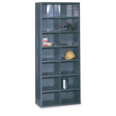 Edsal Steel Bin Shelving - 36X12x85" - (14) 18X12x12" Bins - Gray