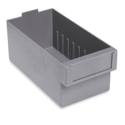 Clearance - Edsal High-Impact Poly Shelf Drawers - 5-1/2 X11-3/4 X4-5/8" - Gray - Lot of 12