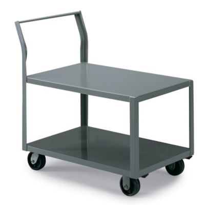 Akro-Mils All-Welded Low-Deck Trucks - With Sloping Handle - 25"H Top Shelf - 36"Wx18"D Shelf - Flush Top/Bottom Shelf