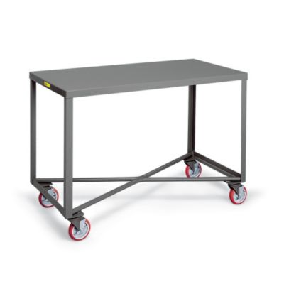 Little Giant Single-Shelf Mobile Tables - 36"Wx24"D Shelf