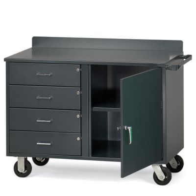 Valley Craft Vari-Tuff Combination Drawer/Cabinet - 46X21x34" - Gray