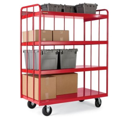 Relius Solutions 3-Sided Stock Trucks - 60"Wx30"Dx58"H - Red