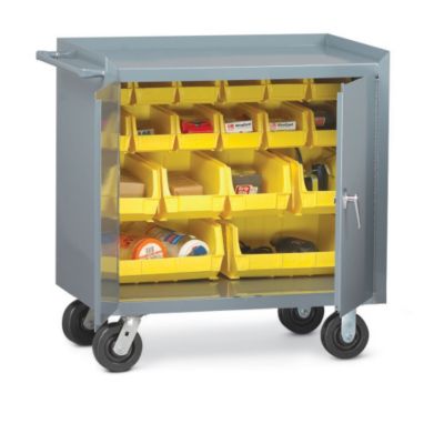 Durham Mobile Bench Cabinet - 36X24x37-1/2" - Gray