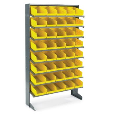 Quantumsingle-Sided Pick Rack - 36X12x60" - (40) 6-5/8 X11-5/8 X4" Bins - Red - Gray