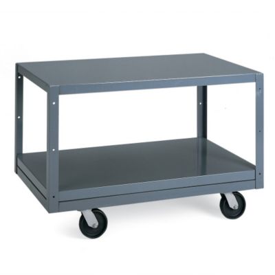 Edsal All-Welded Mobile Tables - 60"Wx30"D Shelf - 2 Shelves - Rubber