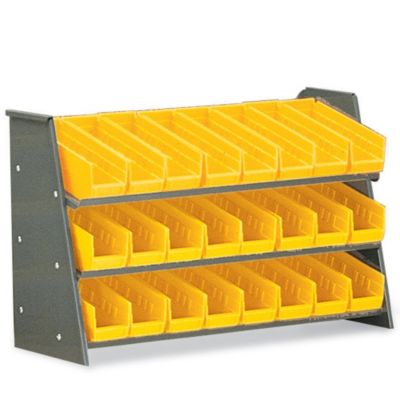 Pick Racks With Industrial-Grade Polymer Bin - 36X13x22" - (24) 4X11-3/4 X4" Bins - Red - Gray