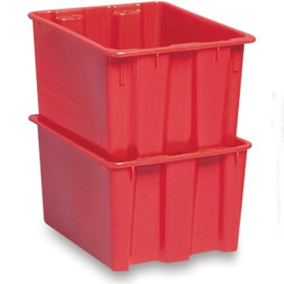 Lewisbins+ Polylewton Polyethylene Tote - 19-1/2 X13x12-3/8" - Red - Lot of 5