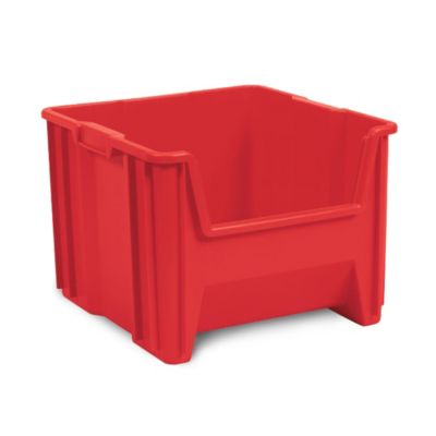 Akro-Mils Stak-N-Store Poly Bins - 19-7/8X15-1/4X12-7/16" - Red - Lot of 3