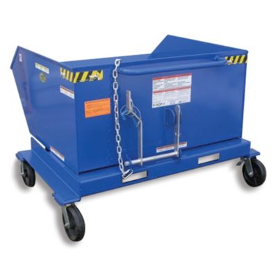 Vestil Mobile Steel Hoppers - 50-1/2"Lx57-1/2"Wx38-1/2"H - Blue