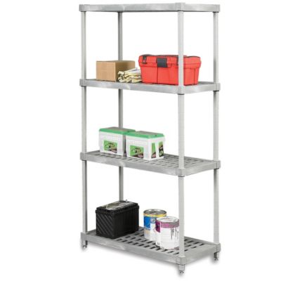 Gillis/Amco Plasteel Shelving - 48X18x72" - Vented Shelves - Gray