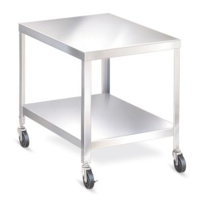 Lakeside Stainless Steel Mobile Tables With Flush Shelves - 32"Wx24"D Shelf - 21-3/16"H