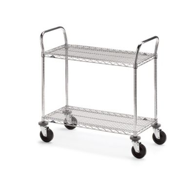 Metro Two-Shelf Wire Carts - 42"Wx24"D Shelf