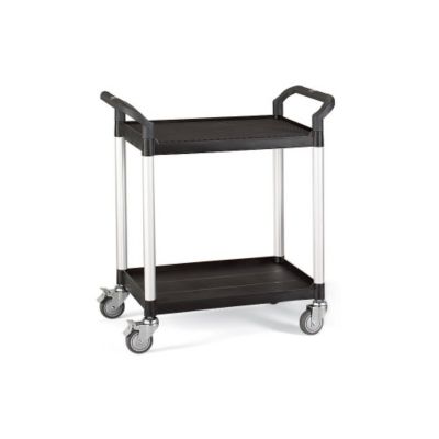 Relius Solutions High-Capacity Utility Carts With Aluminum Uprights - 26"Wx17"D Shelf - 37"H - Thermoplastic Rubber Casters