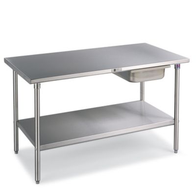 Economical Type 304 Stainless Steel Worktable - 60X30" Top - 16 Gauge  (ST6-3060GSK)