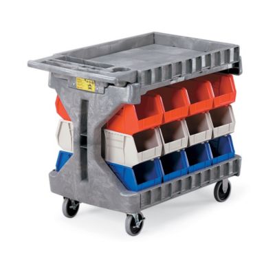 Akro-Mils Procart Bin Cart - 31-3/4 X22x32" - (24) 10-3/4 X8-1/4 X7" Bins - Gray