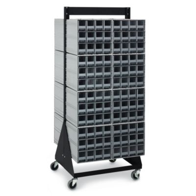 Quantum Floor Stand For Interlocking Parts Storage Cabinets - 24X16x52" - (16) Drawer Cabinets - (256) 2-3/4 X11x2-1/2" Drawers